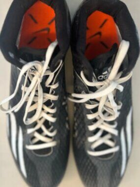 Adidas Adizero 5 star 3.0 MID black and Silver Mens Football Cleats. Size 15